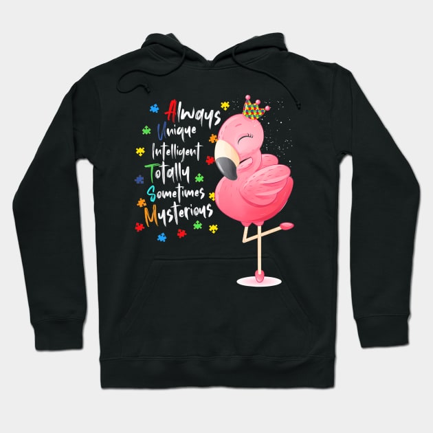 inspirational quote Autism Awareness Flamingo Mom child Hoodie by mccloysitarh